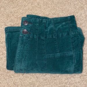 Free People Green Velvet Pants